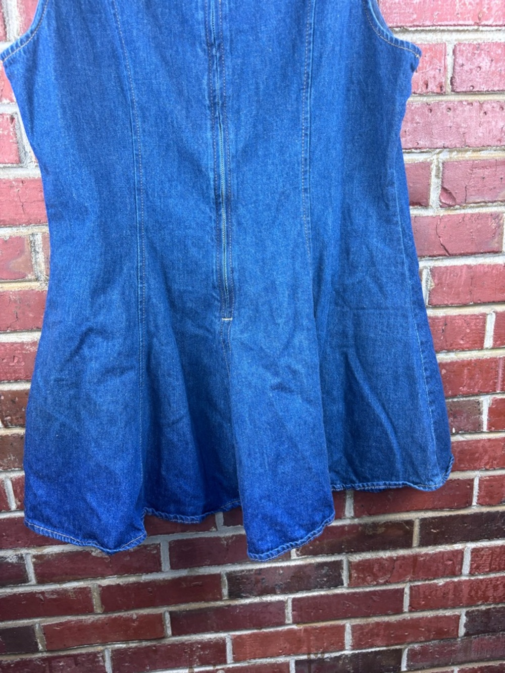 H&M DIVIDED FLARED-SKIRT DENIM DRESS SIZE XL - Picture 6 of 8